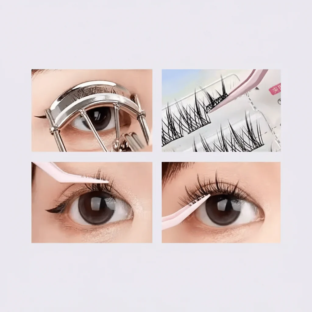 MR.WISH False Eyelashes Glue Free 3 Step For Lazy Girls Mermaid Tail - Image 4
