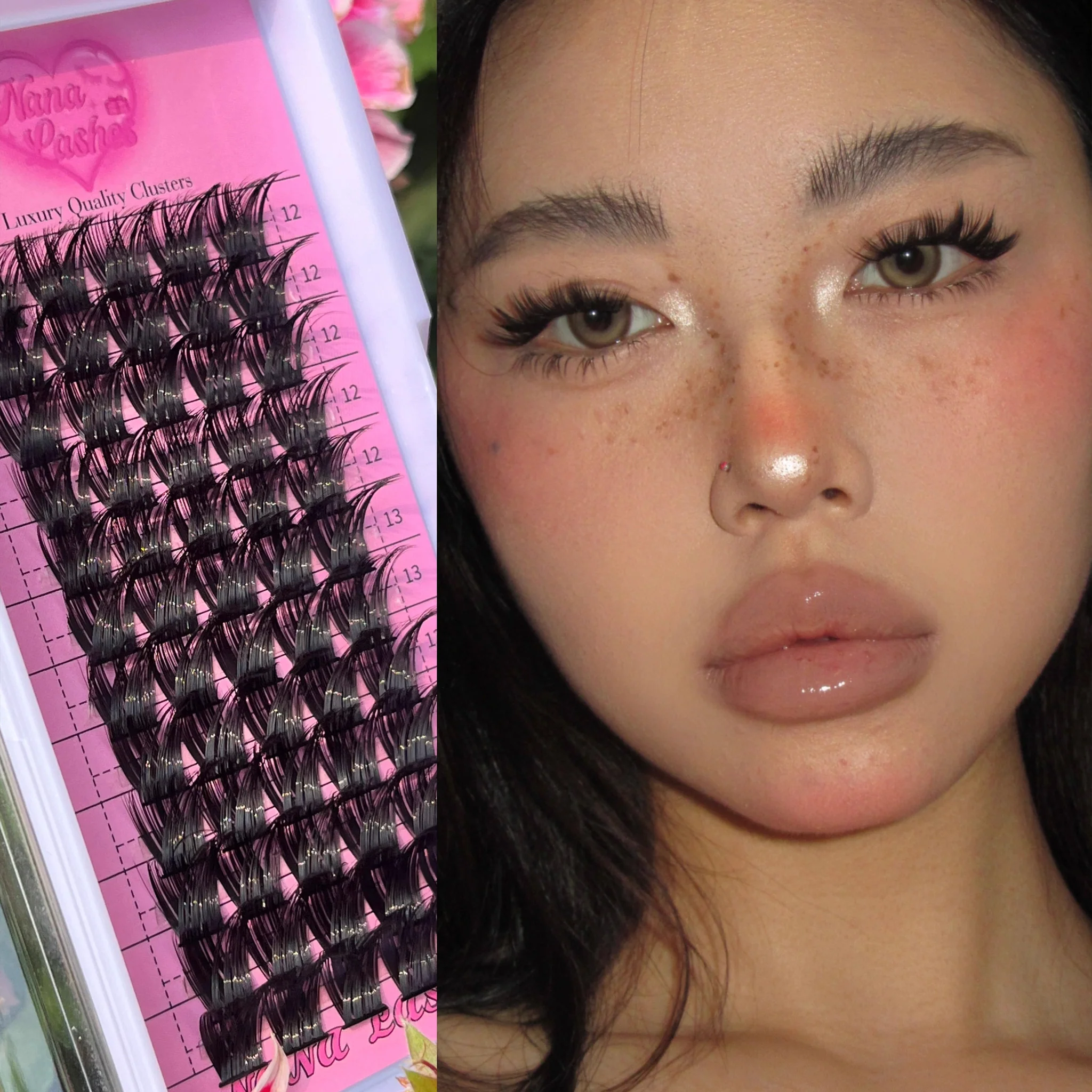 NANALASHES Sleeping Beauty D-Curl Cluster False Eyelashes - Image 4
