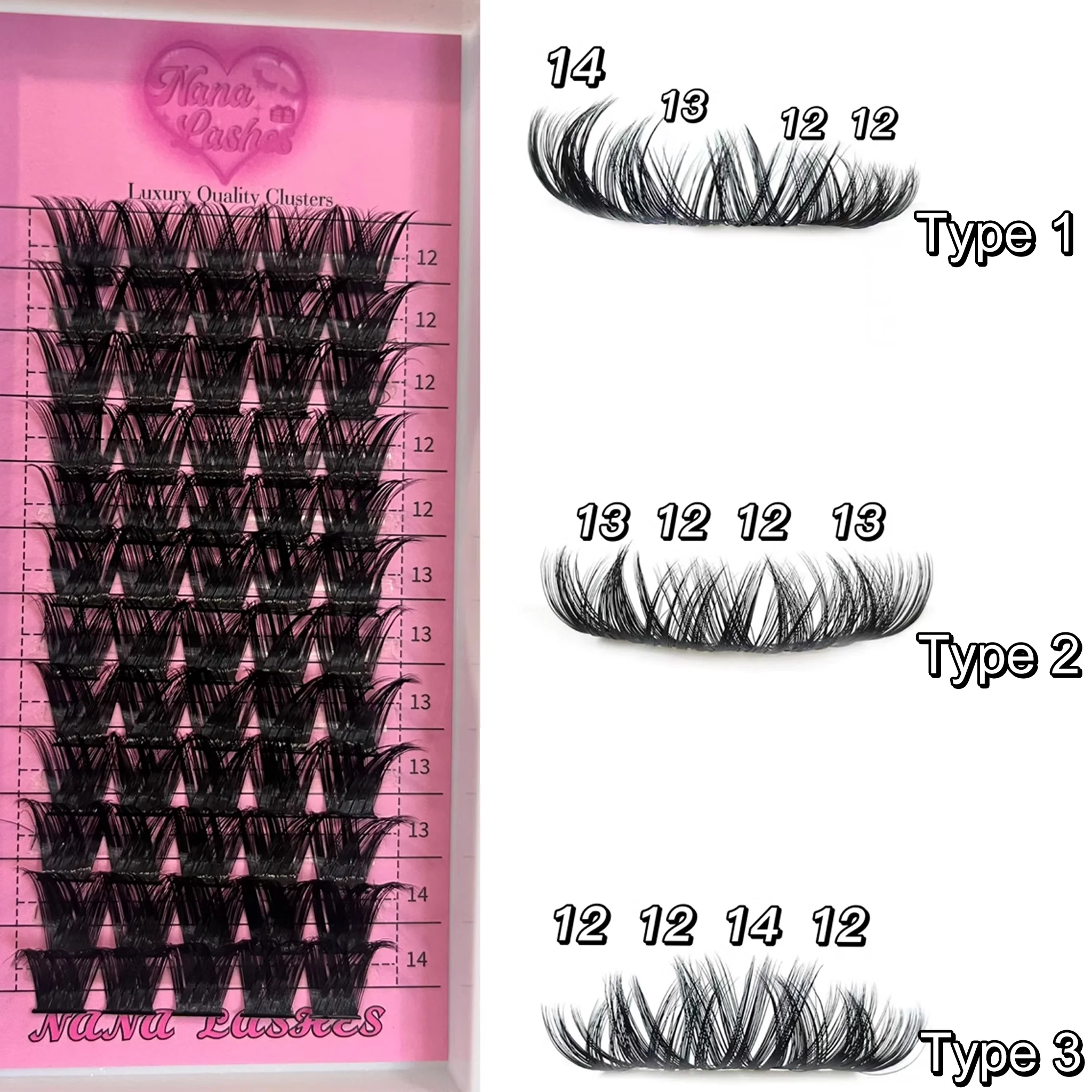 NANALASHES Sleeping Beauty D-Curl Cluster False Eyelashes - Image 5