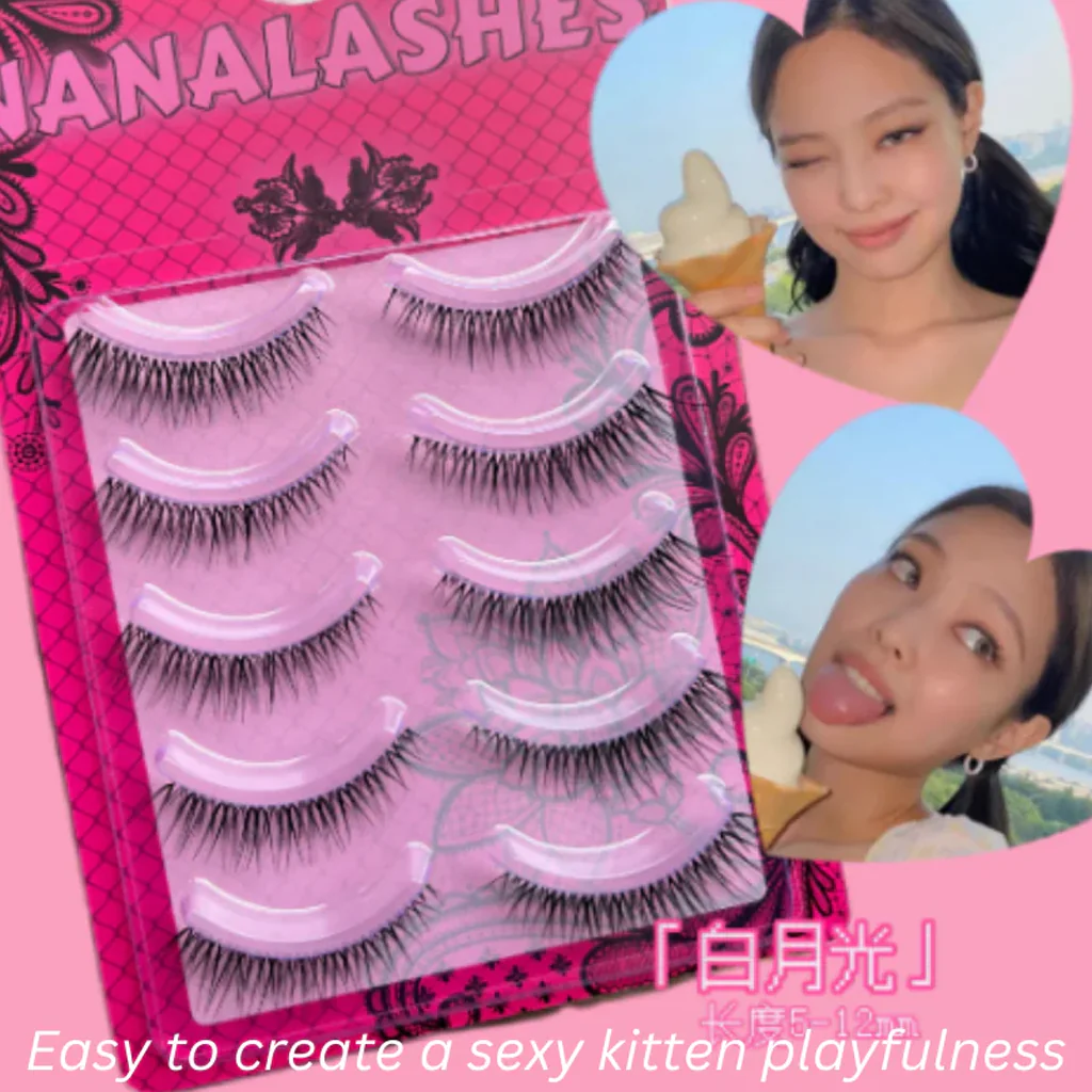NANALASHES White Moonlight False Eyelashes 5 Pairs - Image 3