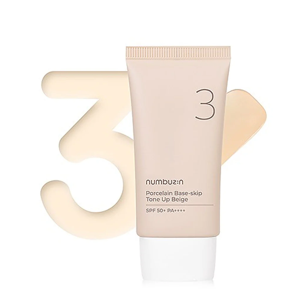 numbuzin No.3 Porcelain Base-Skip Tone Up Beige 50ml - Image 4