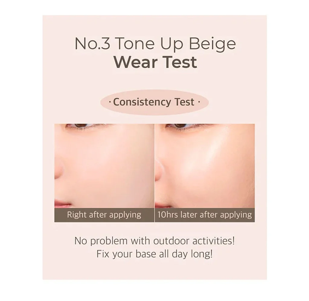 numbuzin No.3 Porcelain Base-Skip Tone Up Beige 50ml - Image 6