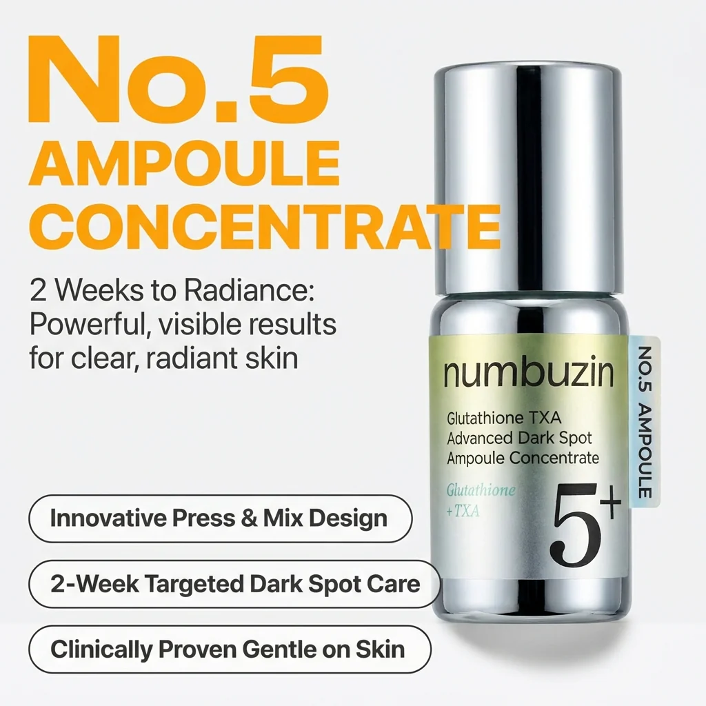 numbuzin No.5 Glutathione100 x TXA10 Advanced Dark Spot Ampoule Concentrate 10g - Image 4