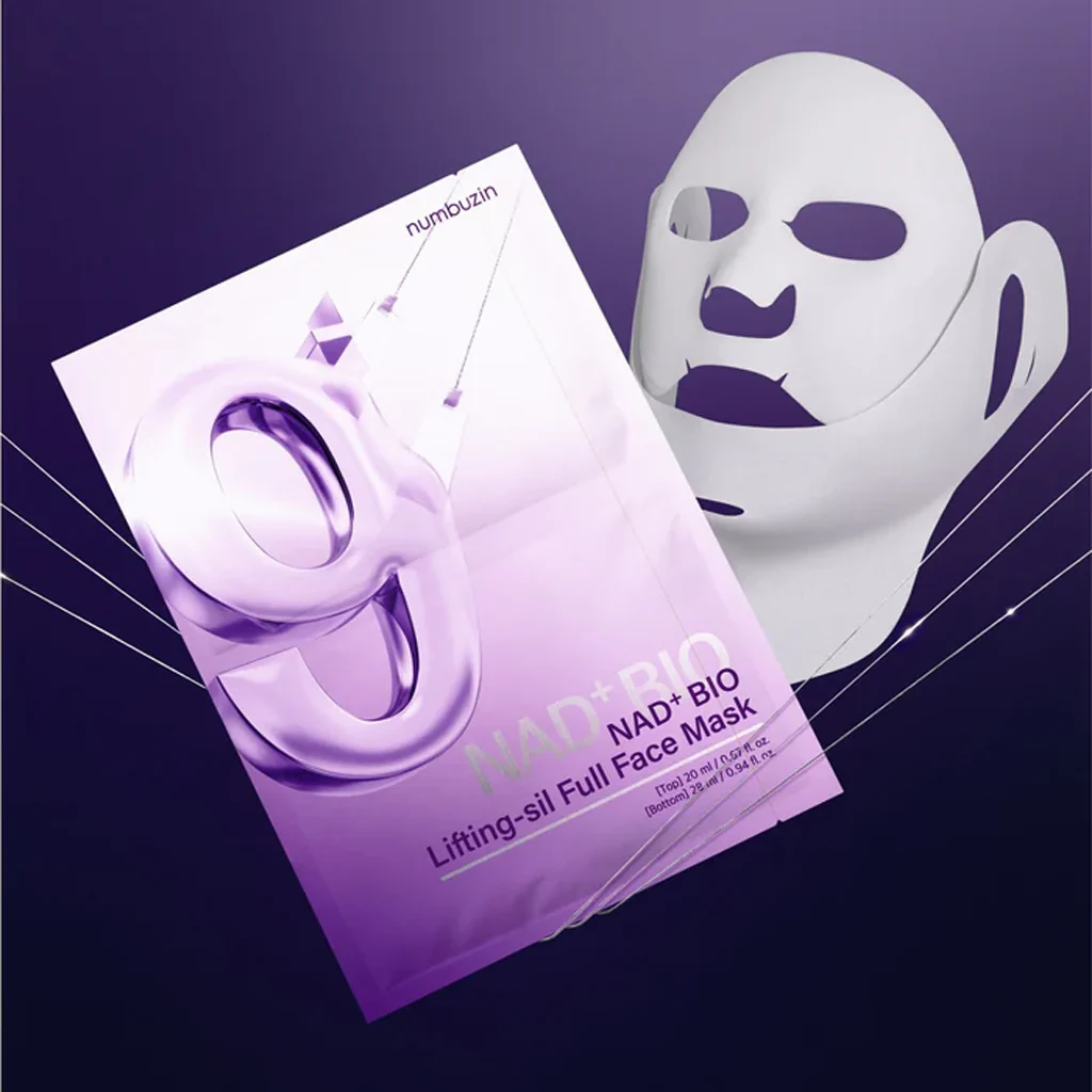 numbuzin No.9+ NAD Bio Lifting Full Cover Facial Mask 4 pcs - Image 4