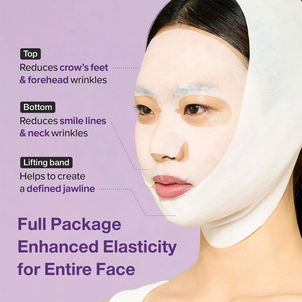 numbuzin No.9+ NAD Bio Lifting Full Cover Facial Mask 4 pcs - Image 5