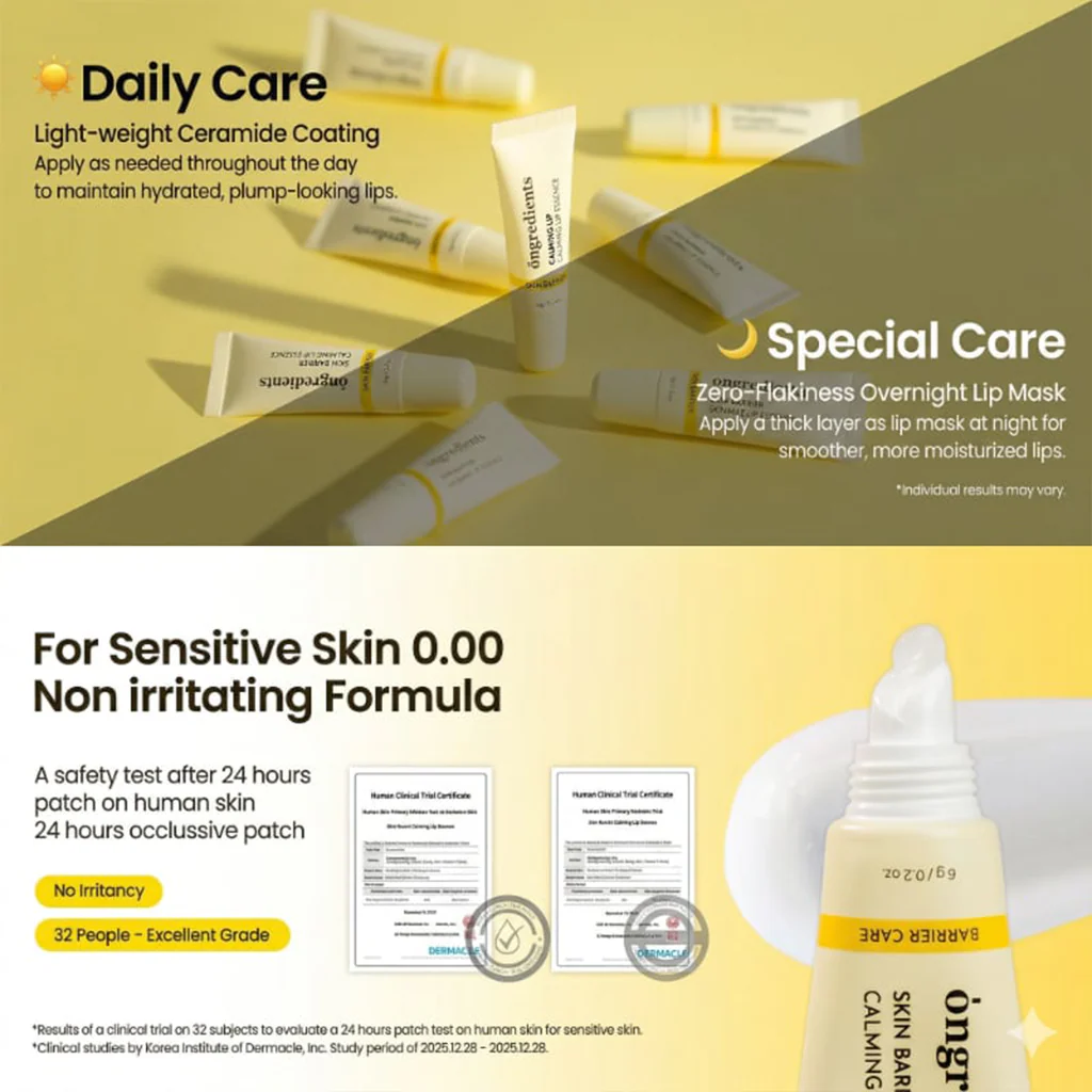 ONGREDIENTS Skin Barrier Calming Lip Essence - Image 4