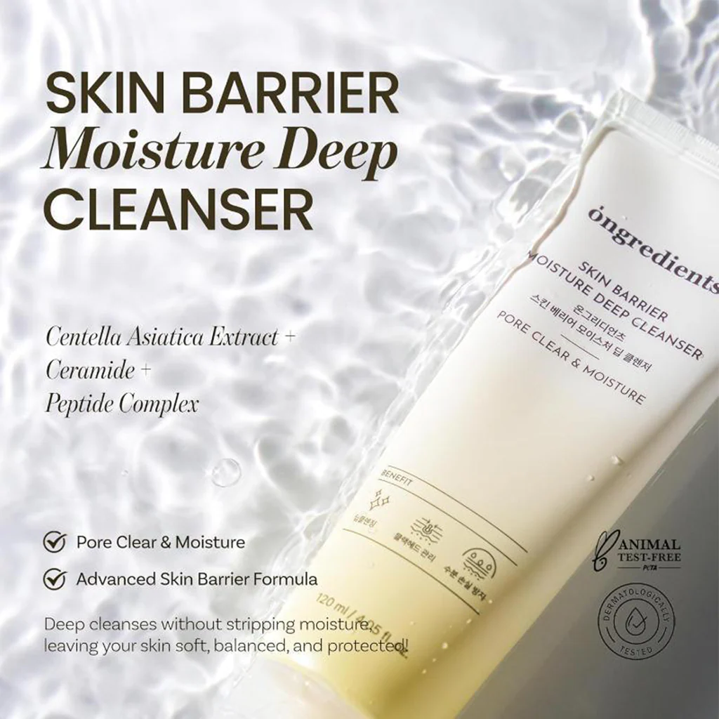 ONGREDIENTS Skin Barrier Moisture Deep Cleanser 120ml - Image 3