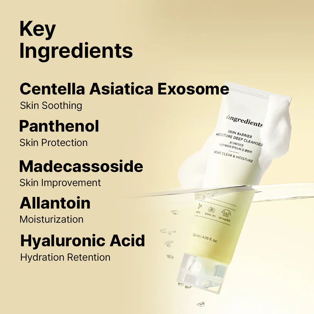 ONGREDIENTS Skin Barrier Moisture Deep Cleanser 120ml - Image 5