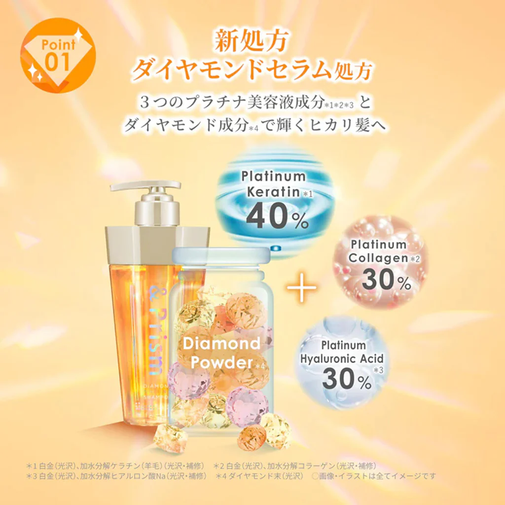 &Prism DIAMOND SHINE Shampoo Osmanthus 415 ml - Image 3