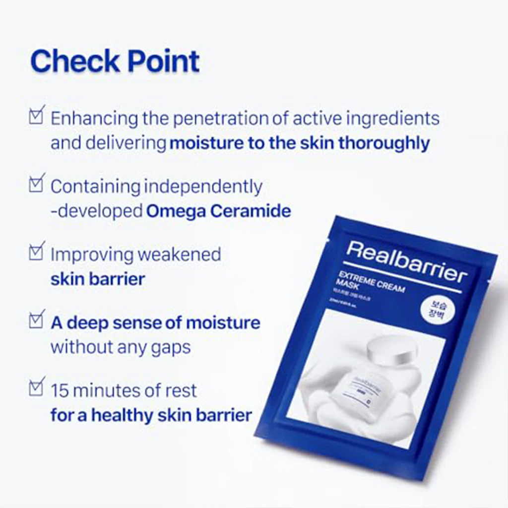 Real Barrier Extreme Cream Sheet Mask 1pc - Image 4