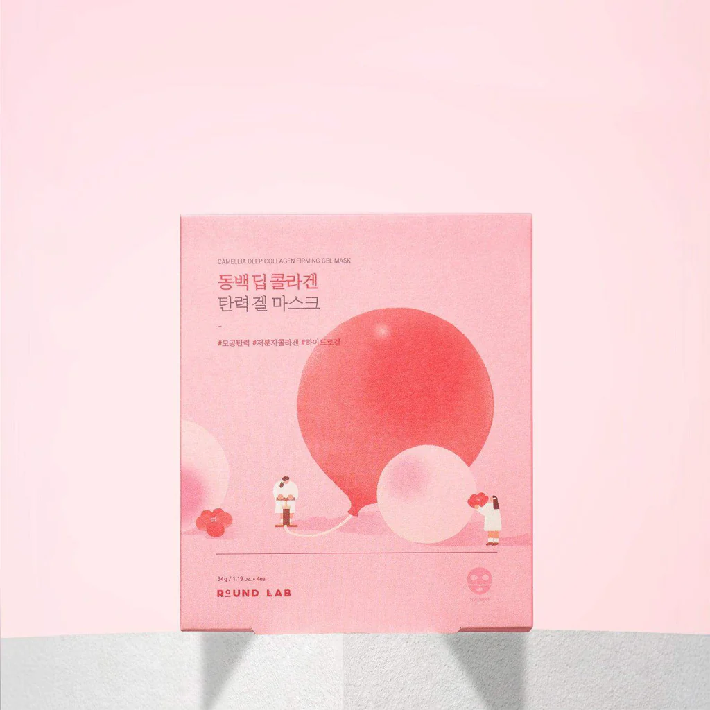 Round Lab Camellia Deep Collagen Firming Gel Mask 4 pcs