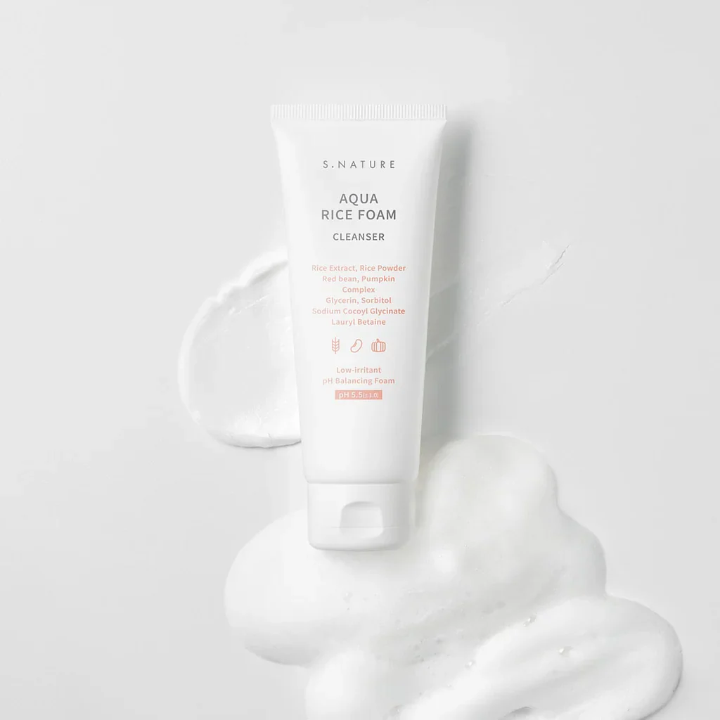 S.NATURE Aqua Rice Foam Cleanser 160ml - Image 3