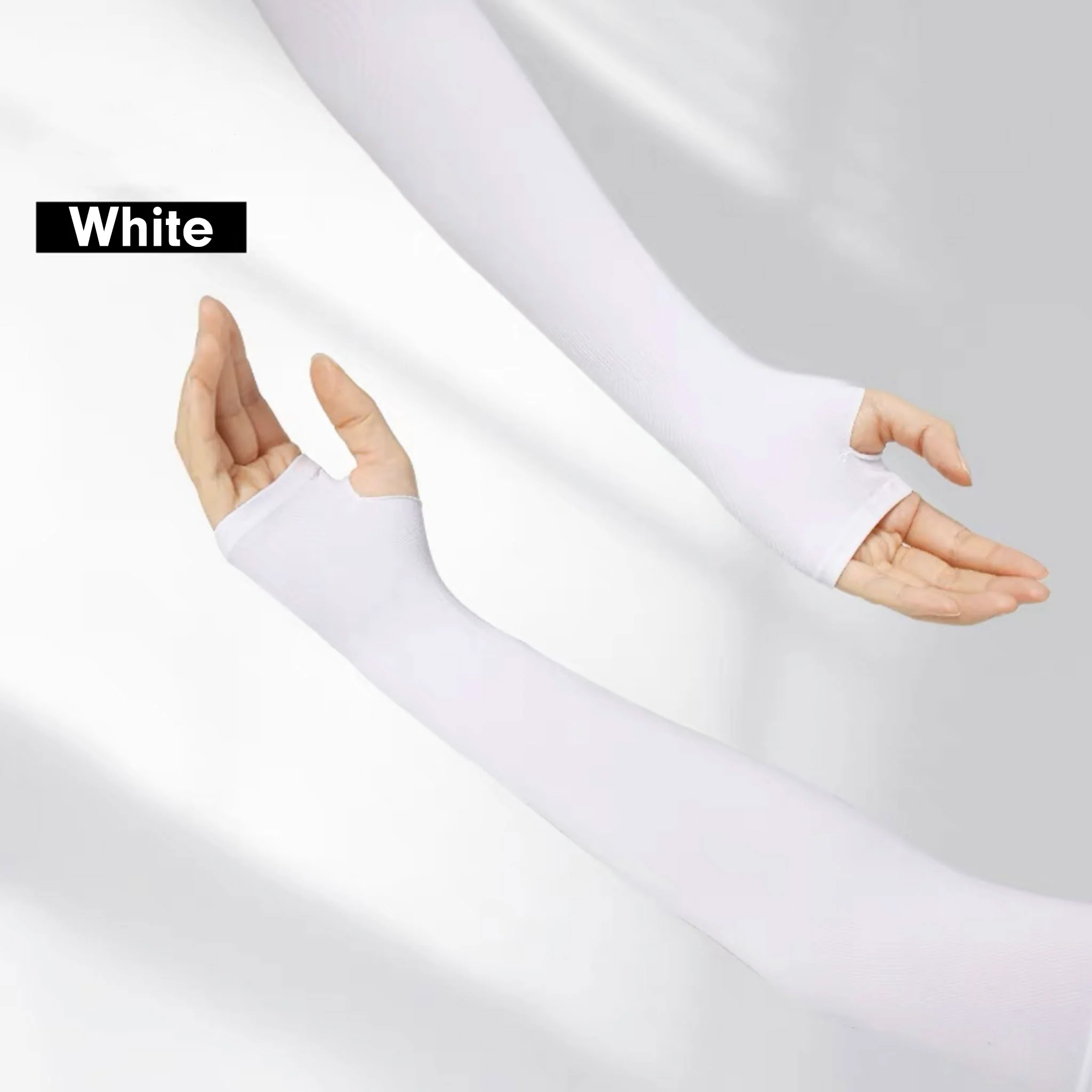 S REPUBLIC Fashion Cooling Arm Sleeves with Thumb Hole - Image 2