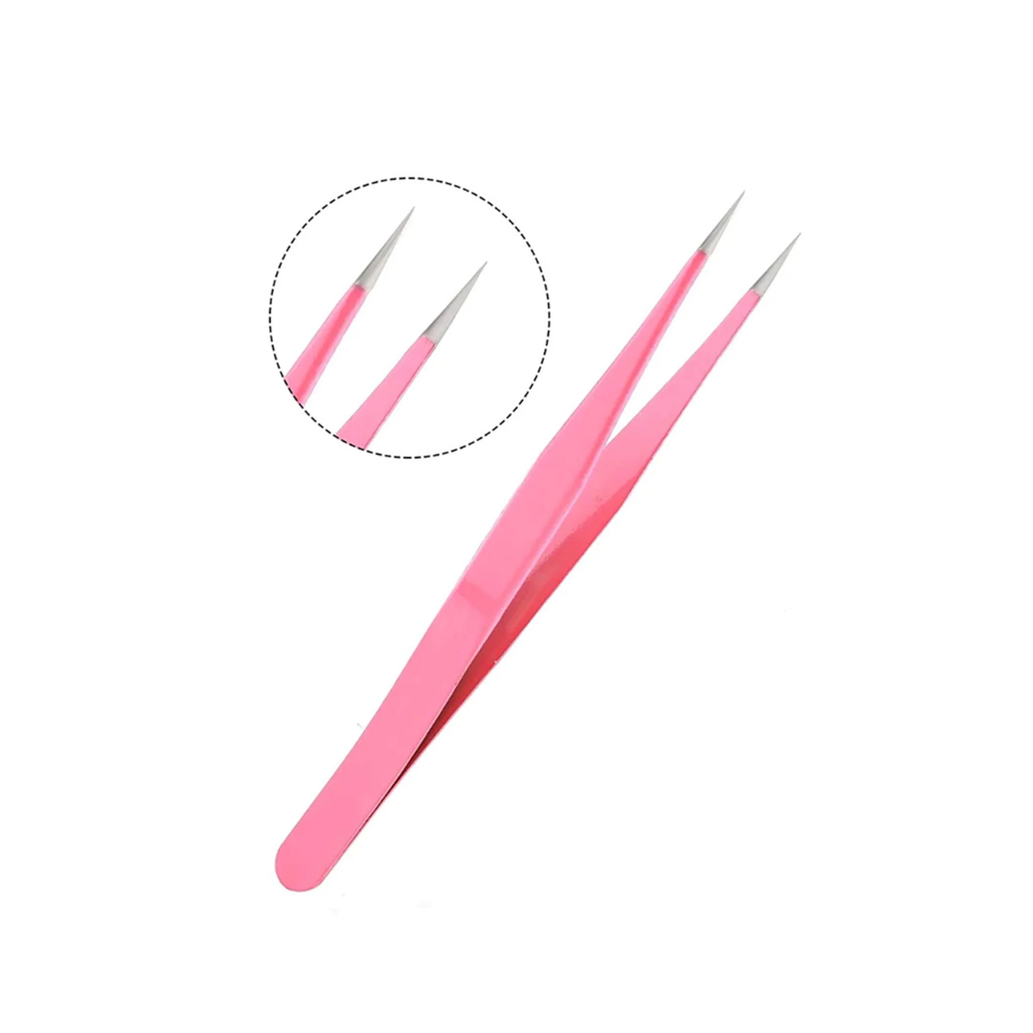 S REPUBLIC Stainless Steel Eyelash Extension Tweezers Straight - Image 2