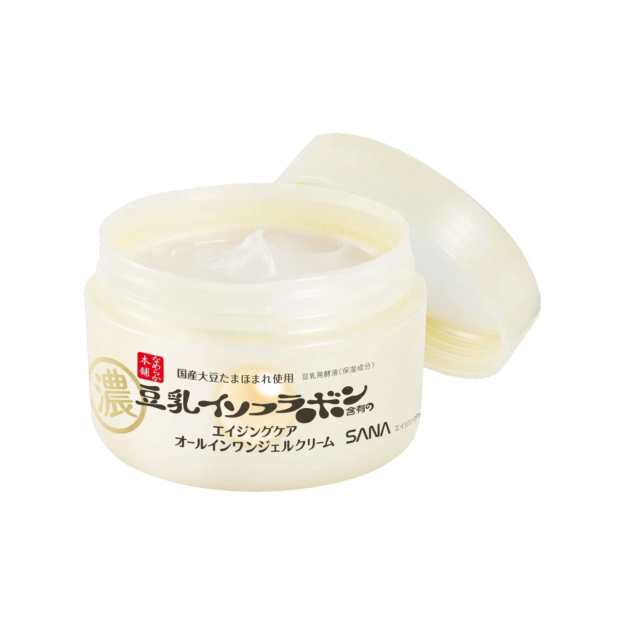 SANA Nameraka Honpo Soy Milk Isoflavone Wrinkle Gel Cream 100g - Image 3