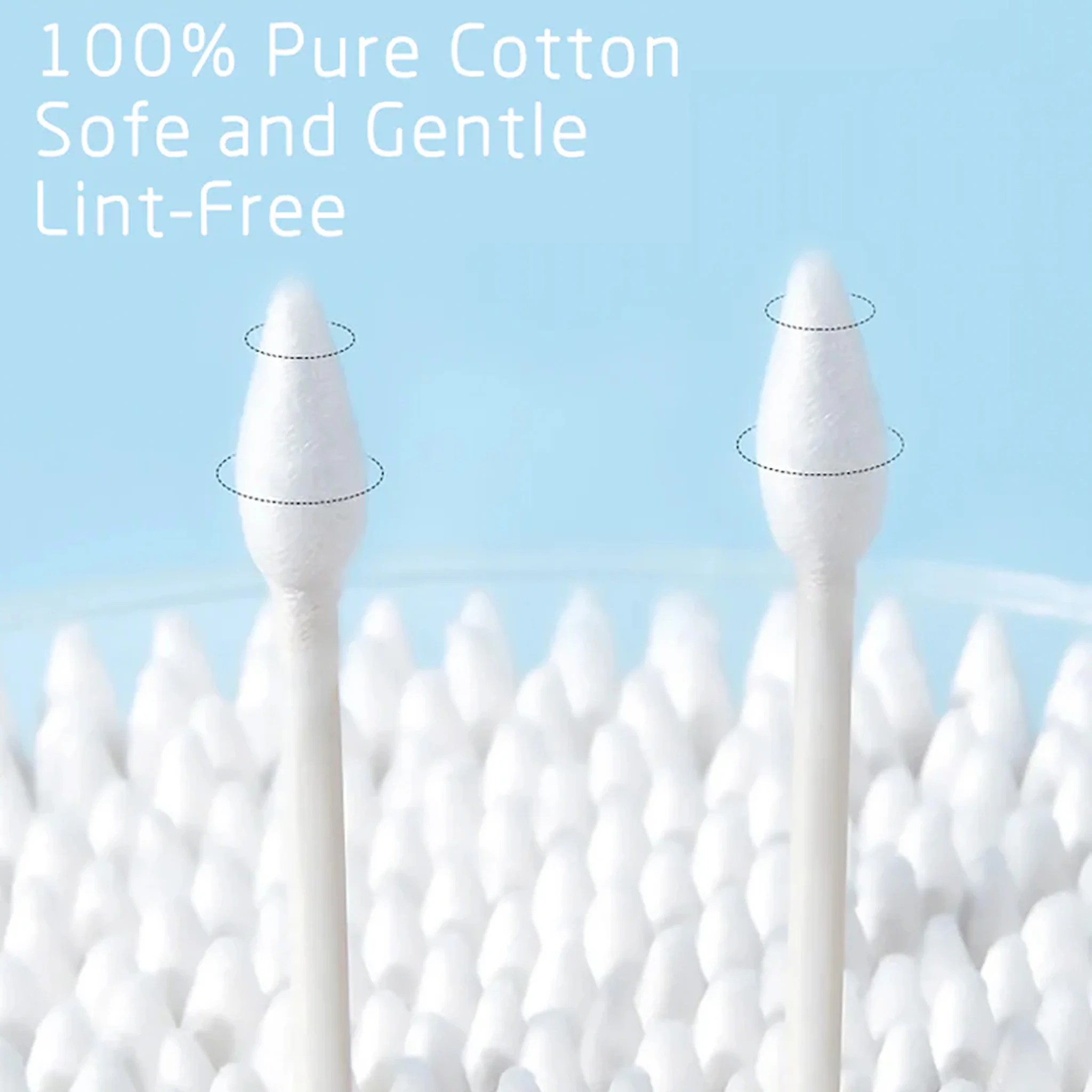 SHINO Dual 100% Organic Cotton Swabs - Image 3