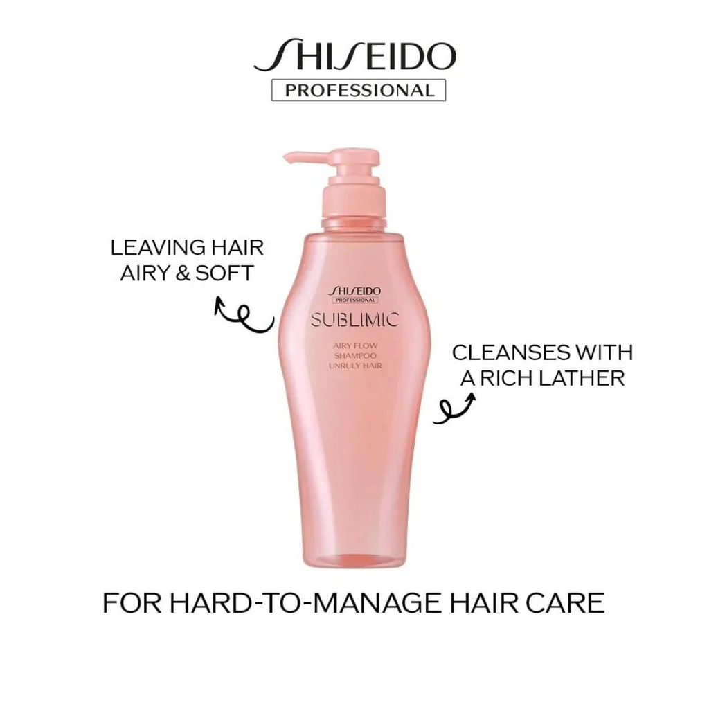 SHISEIDO Sublimic Airy Flow Shampoo Unruly Hair 500 ml - Image 3
