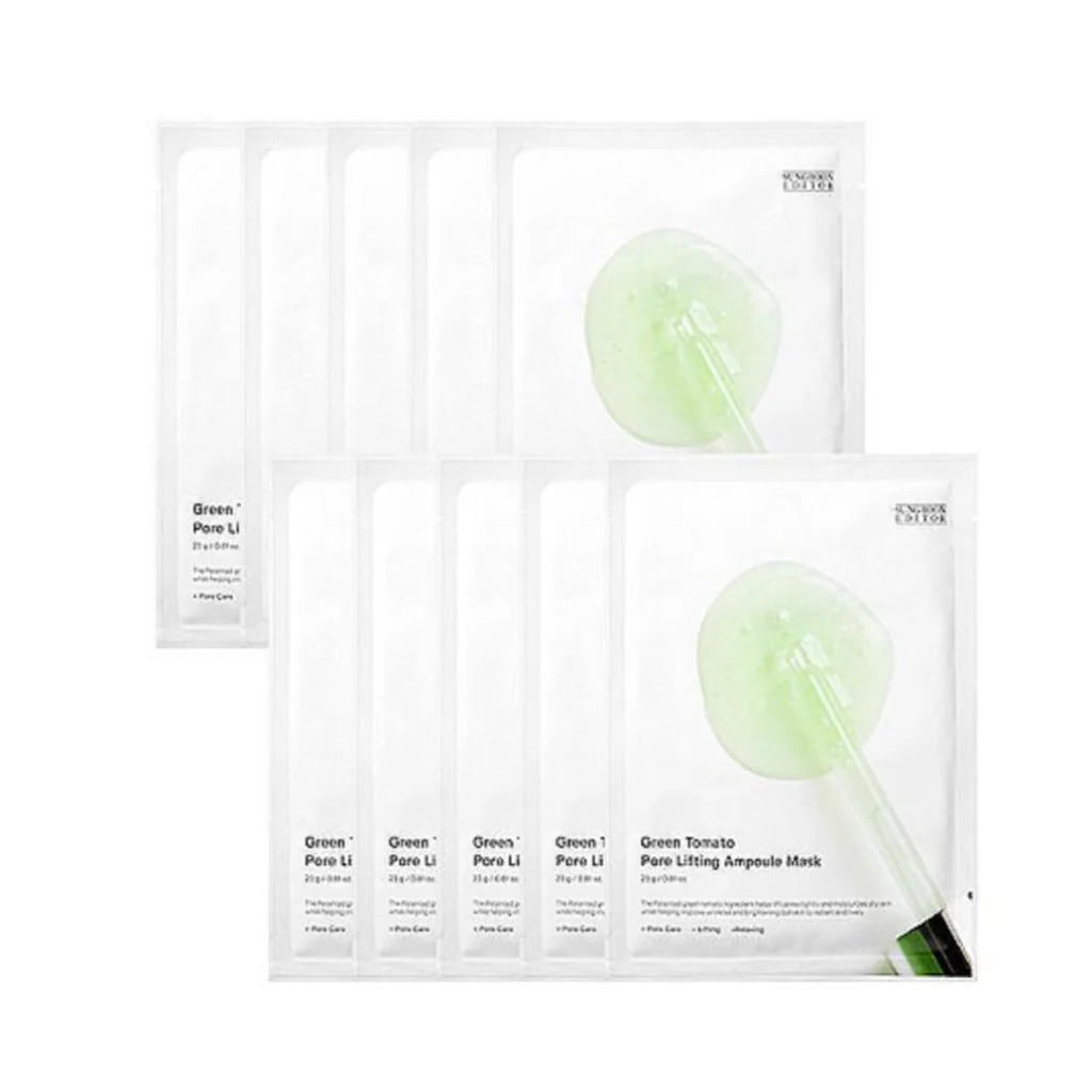 SUNGBOON EDITOR Green Tomato Pore Lifting Ampoule Mask - Image 4