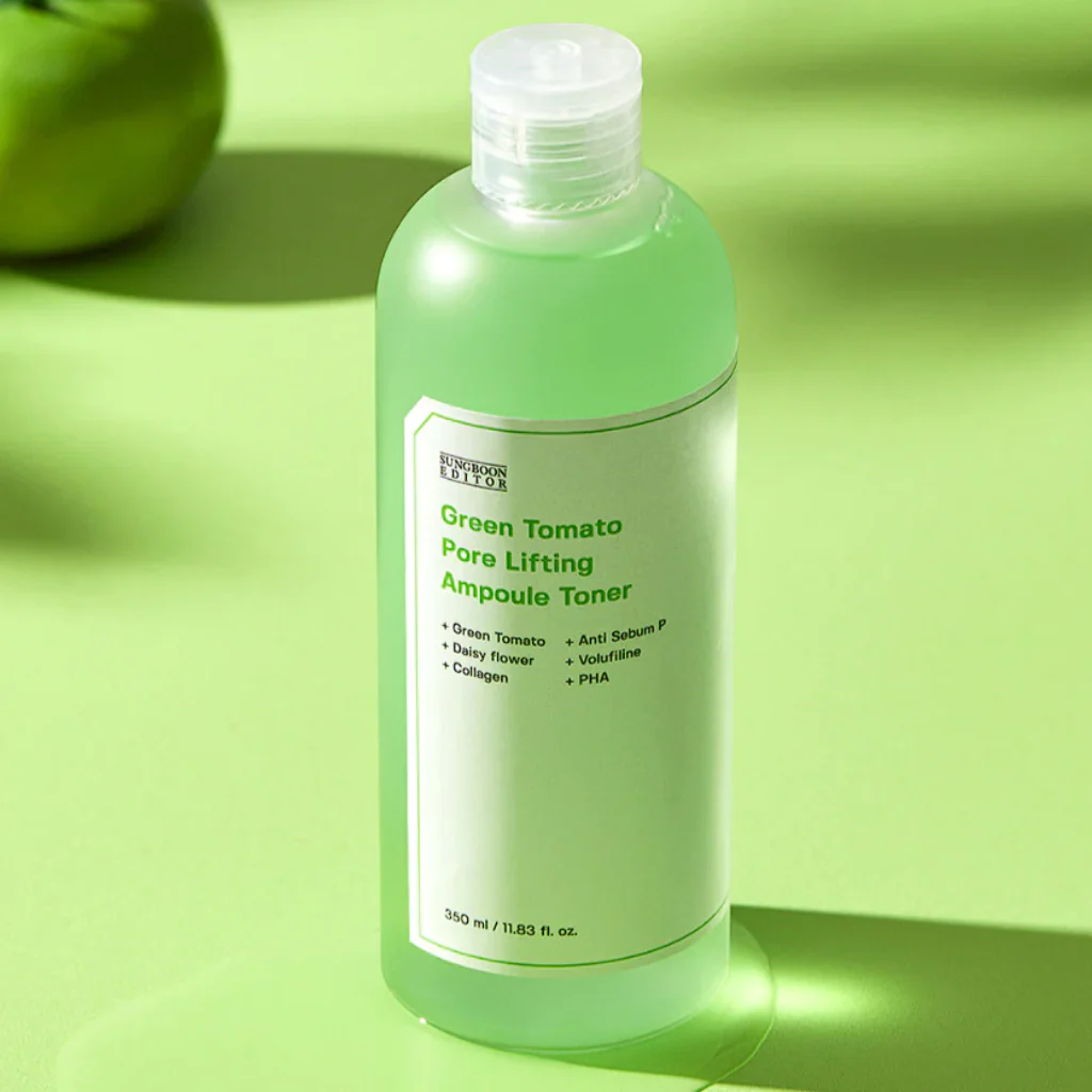 SUNGBOON EDITOR Green Tomato Pore Lifting Ampoule Toner 350 ml - Image 5
