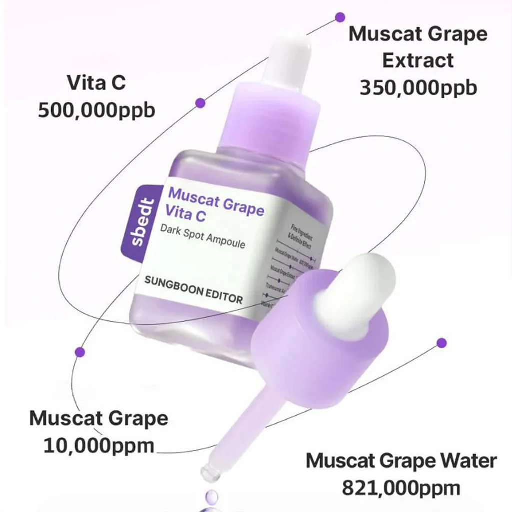 SUNGBOON EDITOR Muscat Grape Vita C Brightening Ampoule 40ml - Image 3