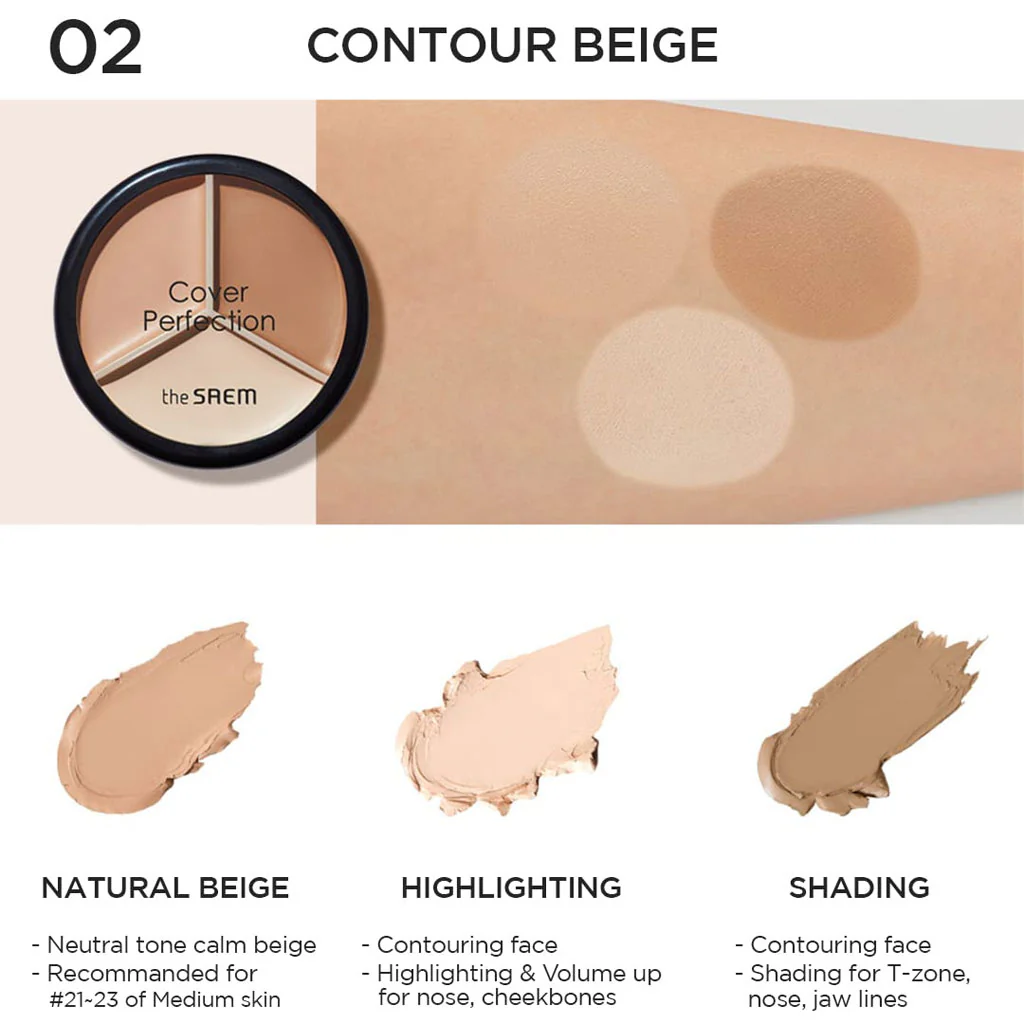 the SAEM Cover Perfection Triple Pot Concealer - Image 3
