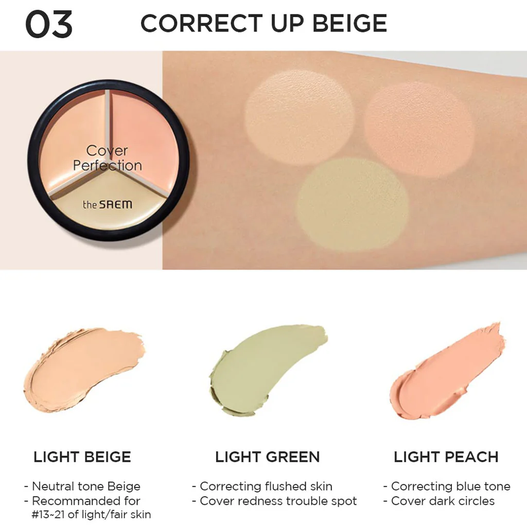 the SAEM Cover Perfection Triple Pot Concealer - Image 6