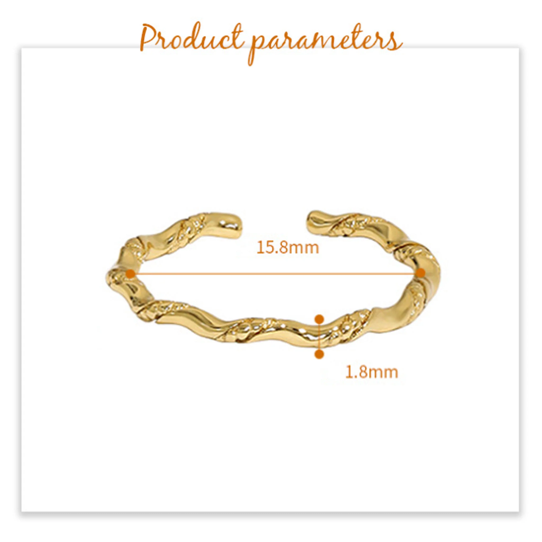 Twisted Wave Pattern Ring - Image 2