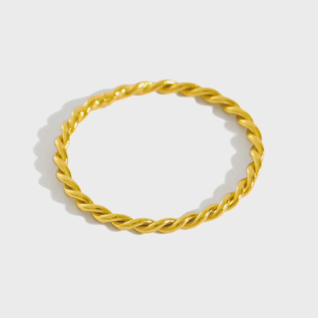 Two-Strand Twisted Rope Texture Ring - Image 7