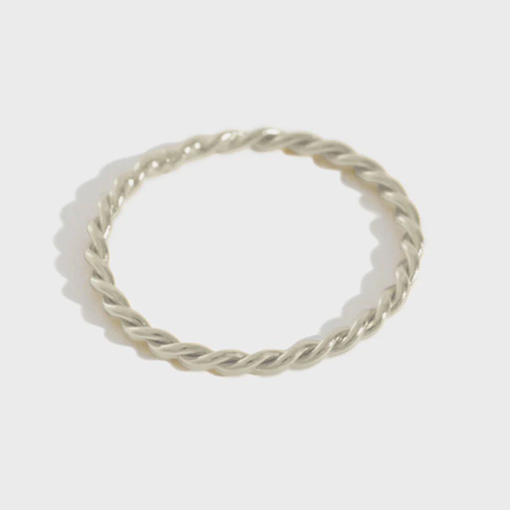 Two-Strand Twisted Rope Texture Ring - Image 9