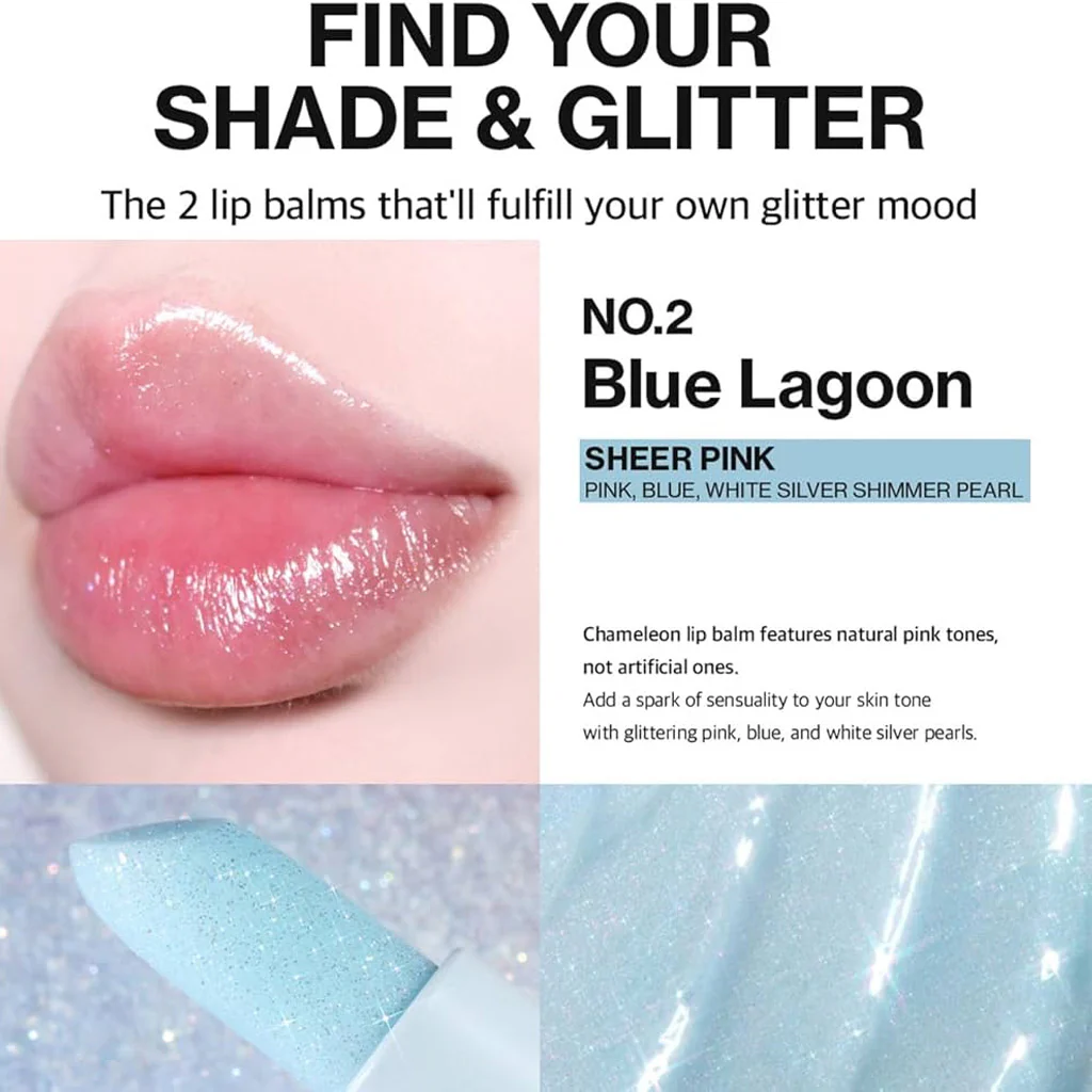 UNLEASHIA Glacier Vegan Lip Balm No.2 Blue Lagoon - Image 5