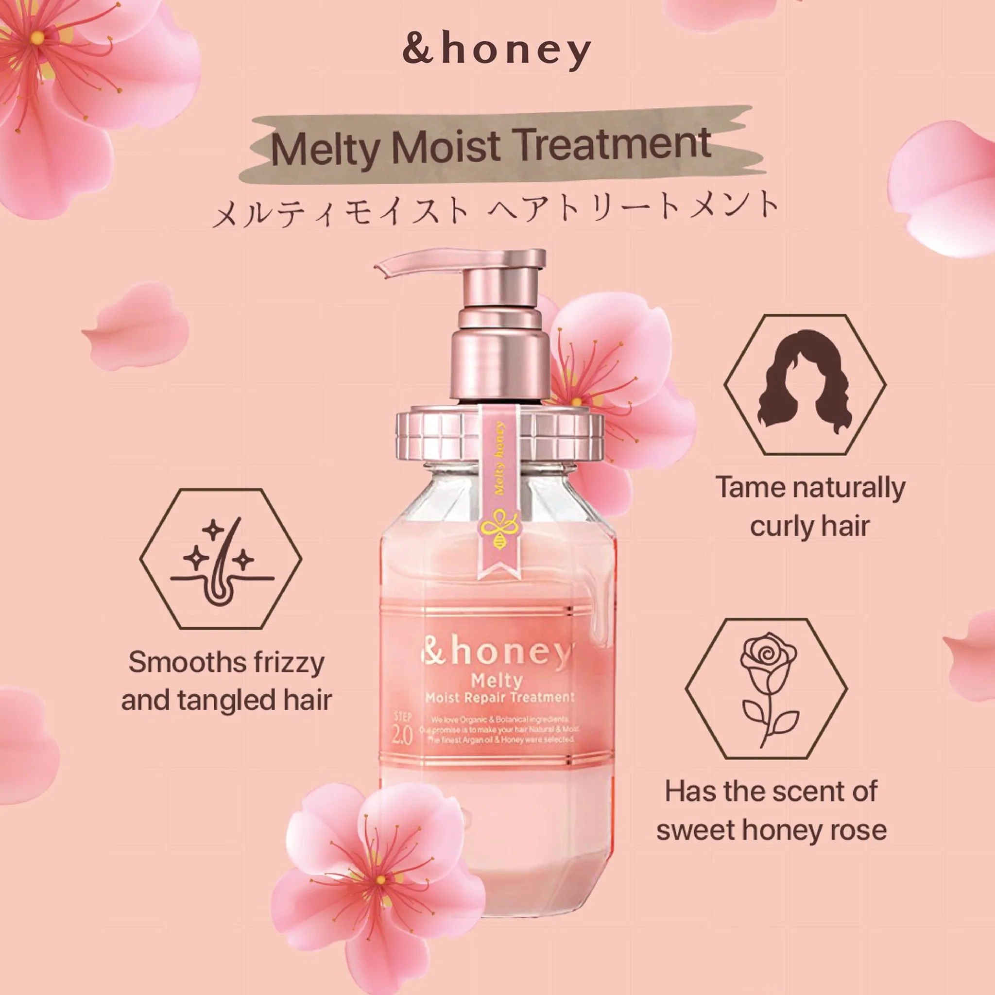 ViCREA &honey Melty Moist Repair Hair Treatment 2.0 445 ml - Image 3