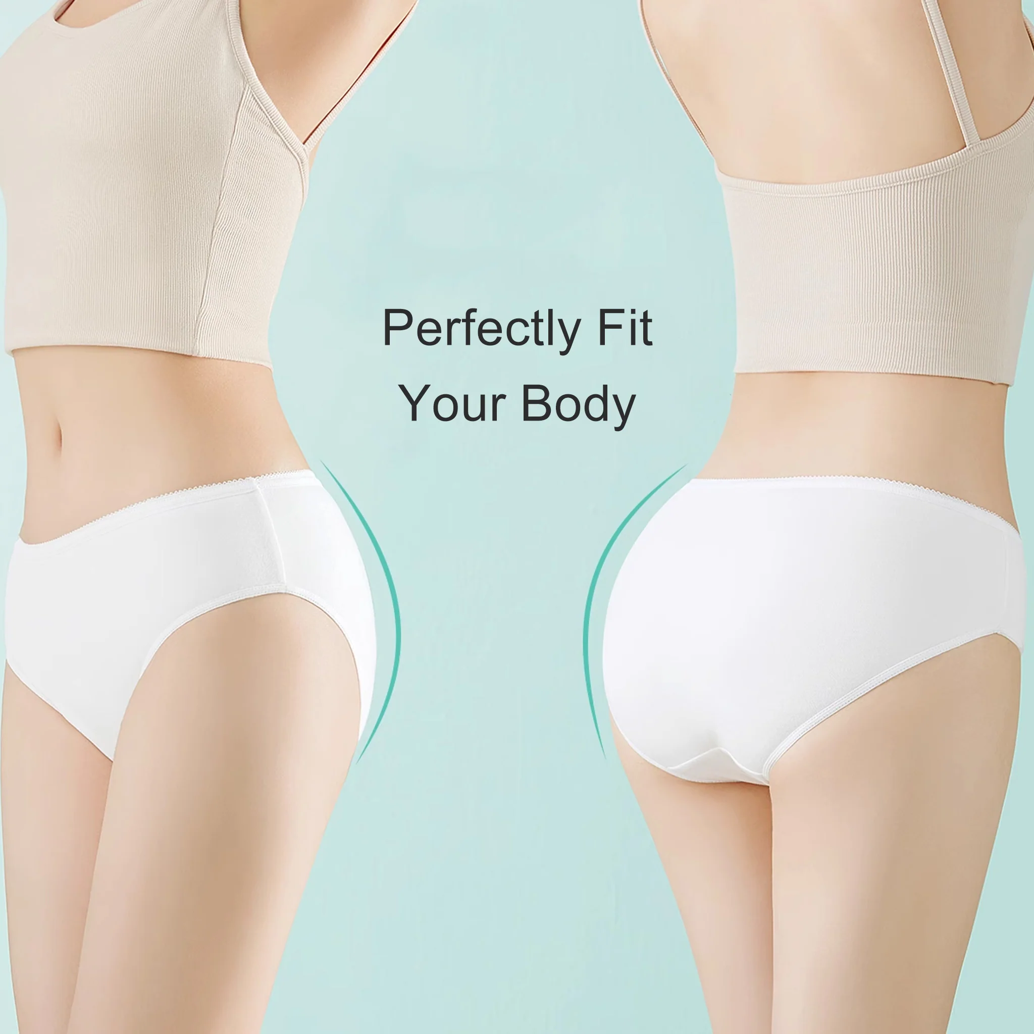 YOUNGTIME 3A Disposable Women's Panties White 5pcs - Image 3